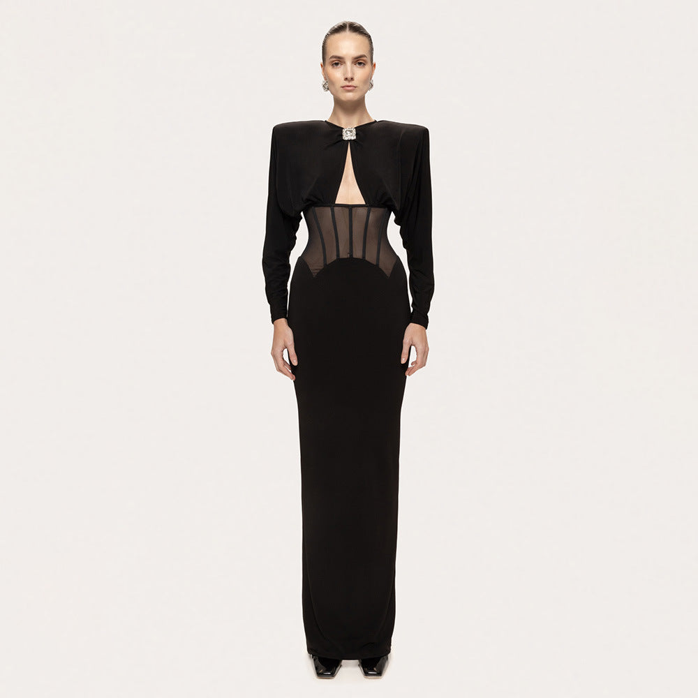 Damen Elegantes Abendkleid mit transparenten Einsätzen und figurbetontem Design Echo Archiv