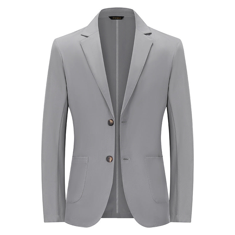 Herren Modernes Slim-Fit Sakko mit schmalem Revers und aufgesetzten Taschen Echoarchiv