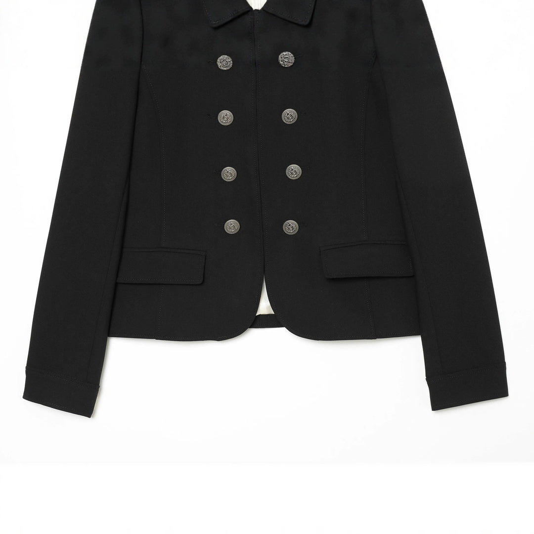 Damen nan taillierter Militärblazer mit Stehkragen und doppelreihiger Zierknopfleiste Echo Archiv