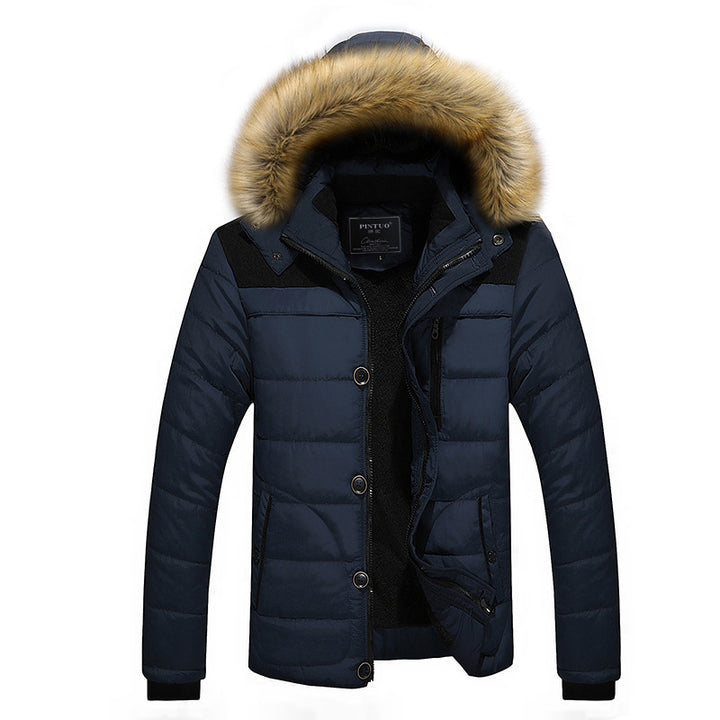 Herren wattierter Parka mit abnehmbarer Kunstfellkapuze und Thermofutter Echo Archiv