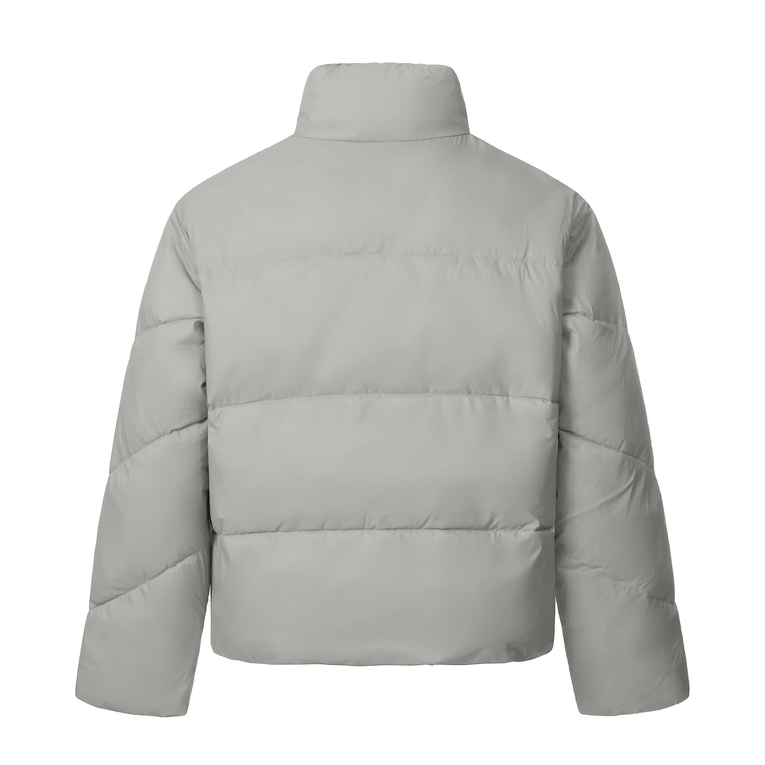 Unisex Kurze gesteppte Isolationsjacke mit wärmendem Funnelkragen Echoarchiv