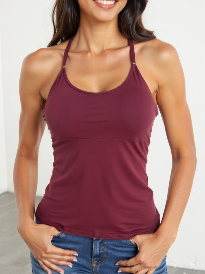 Damen körpernahes Sporttop mit verstellbaren Trägern und komfortablem Schnitt Echo Archiv
