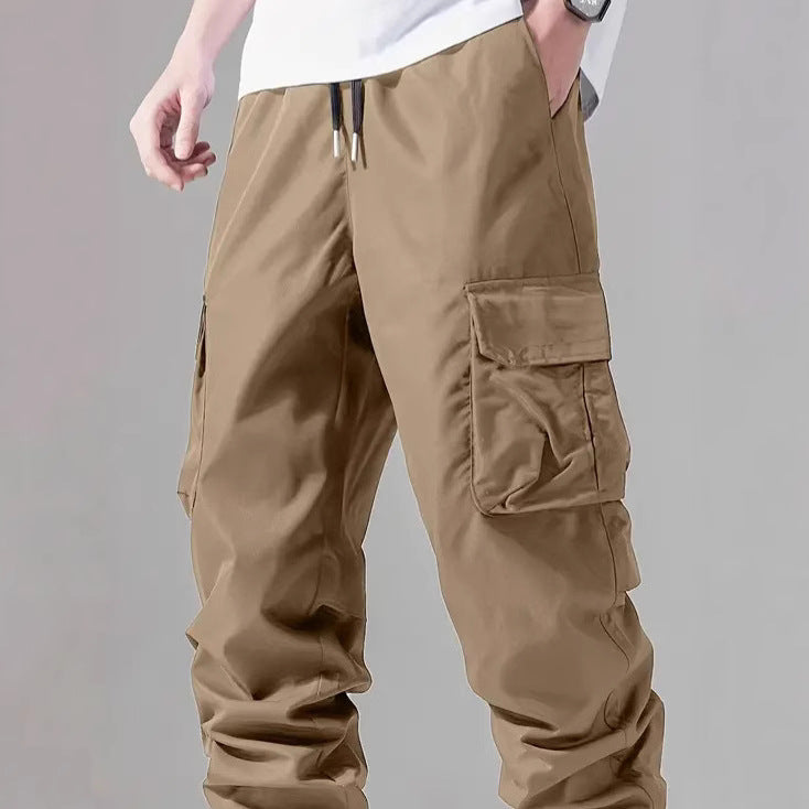 Herren Cargo-Hose mit elastischem Bund und multifunktionalen Taschen Echoarchiv