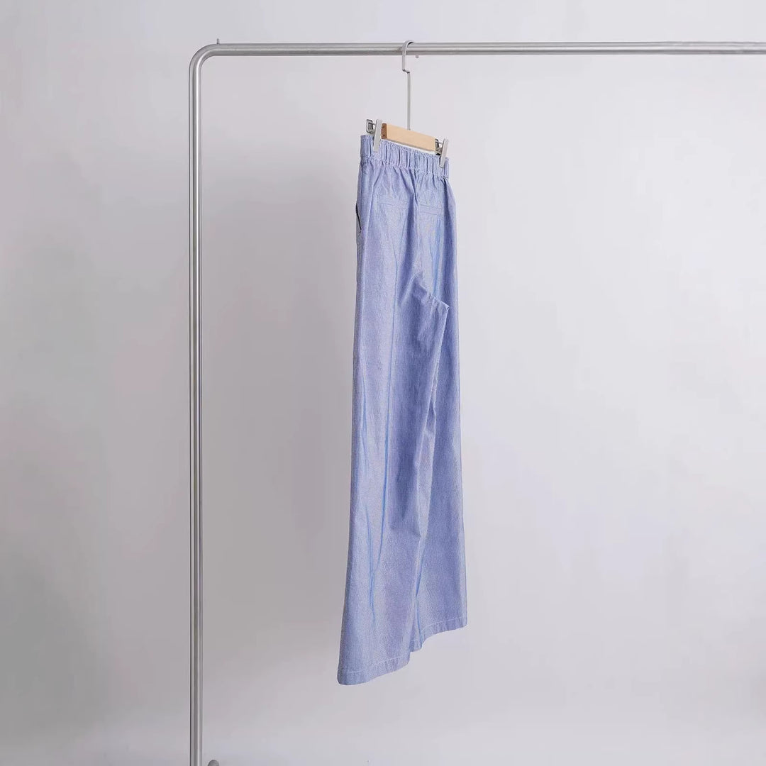 Damen Weit geschnittene Baumwollhose Echoarchiv