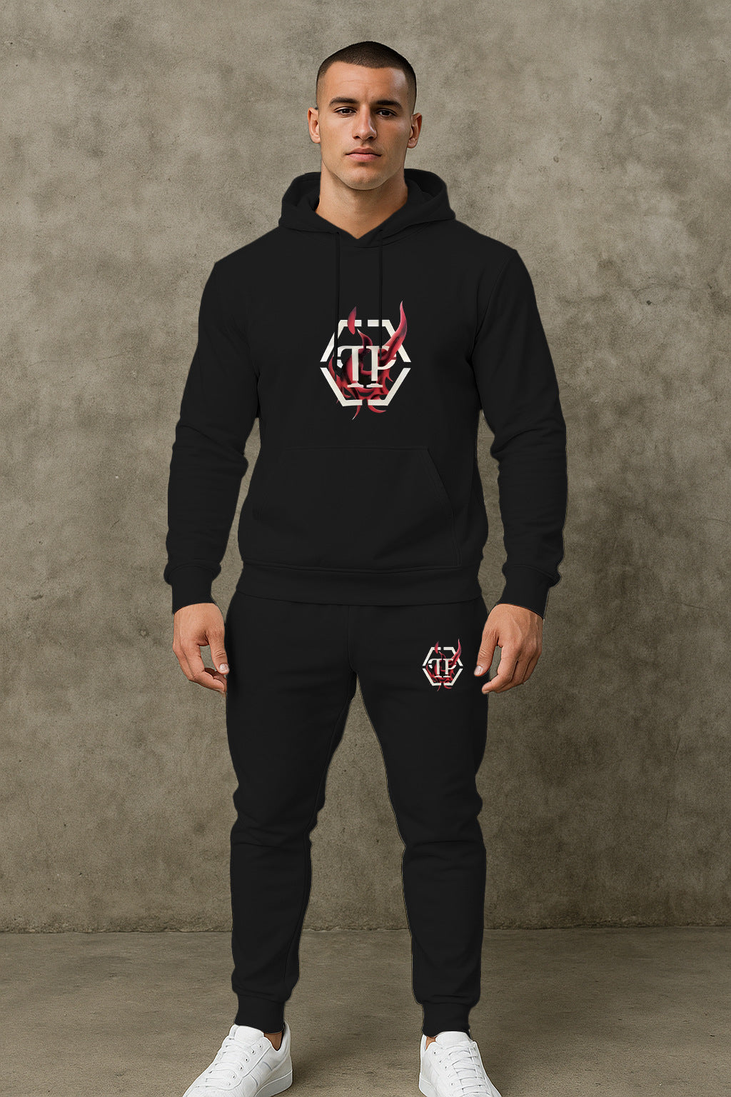 Herren Sportives Hoodie- und Jogginghose-Set Echoarchiv