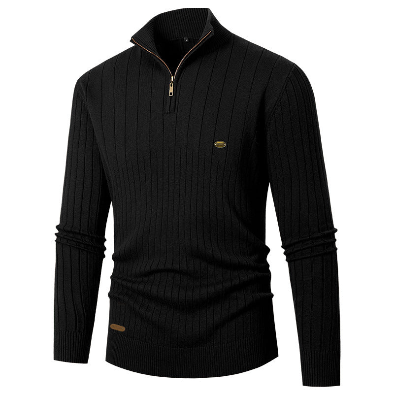 Herren Pullover mit Stehkragen und Feinstrick Echoarchiv