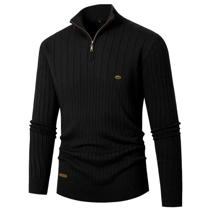 Herren Pullover mit Stehkragen und Feinstrick Echoarchiv