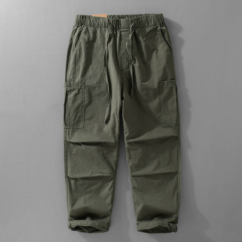 Herren Cargohose mit elastischem Bund, Kordelzug und aufgesetzten Beintaschen Echoarchiv