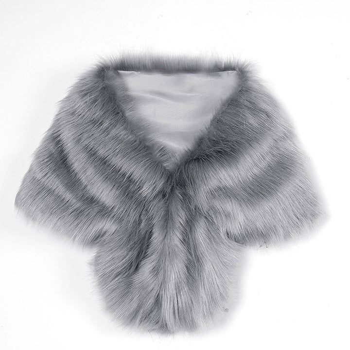 Damen elegante Kunstpelz-Schulterstola im Capelet‑Schnitt Echo Archiv