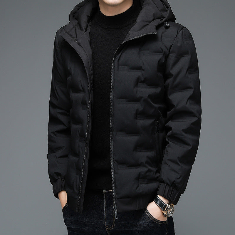 Herren isolierte Steppjacke mit Kapuze Echoarchiv
