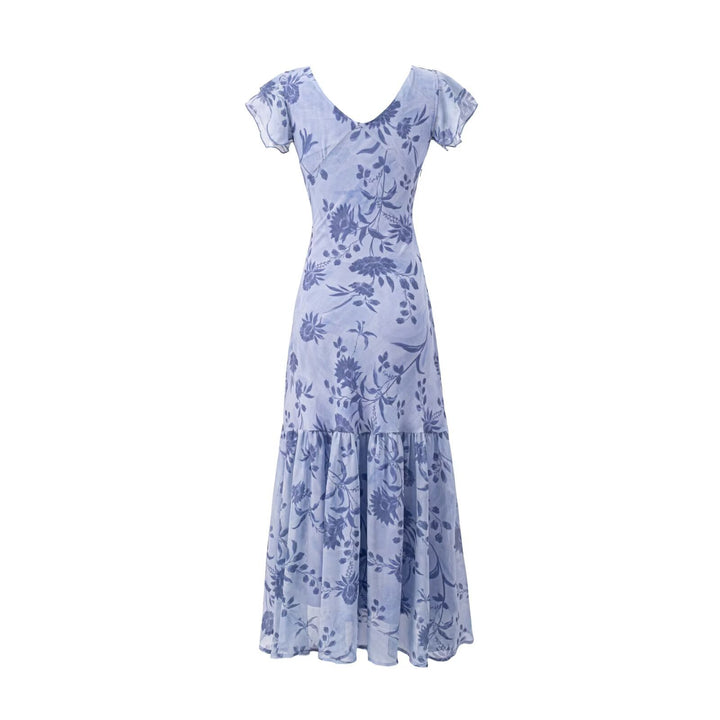 Damen Maxikleid mit floralen Mustern und voluminösem Rock Echo Archiv