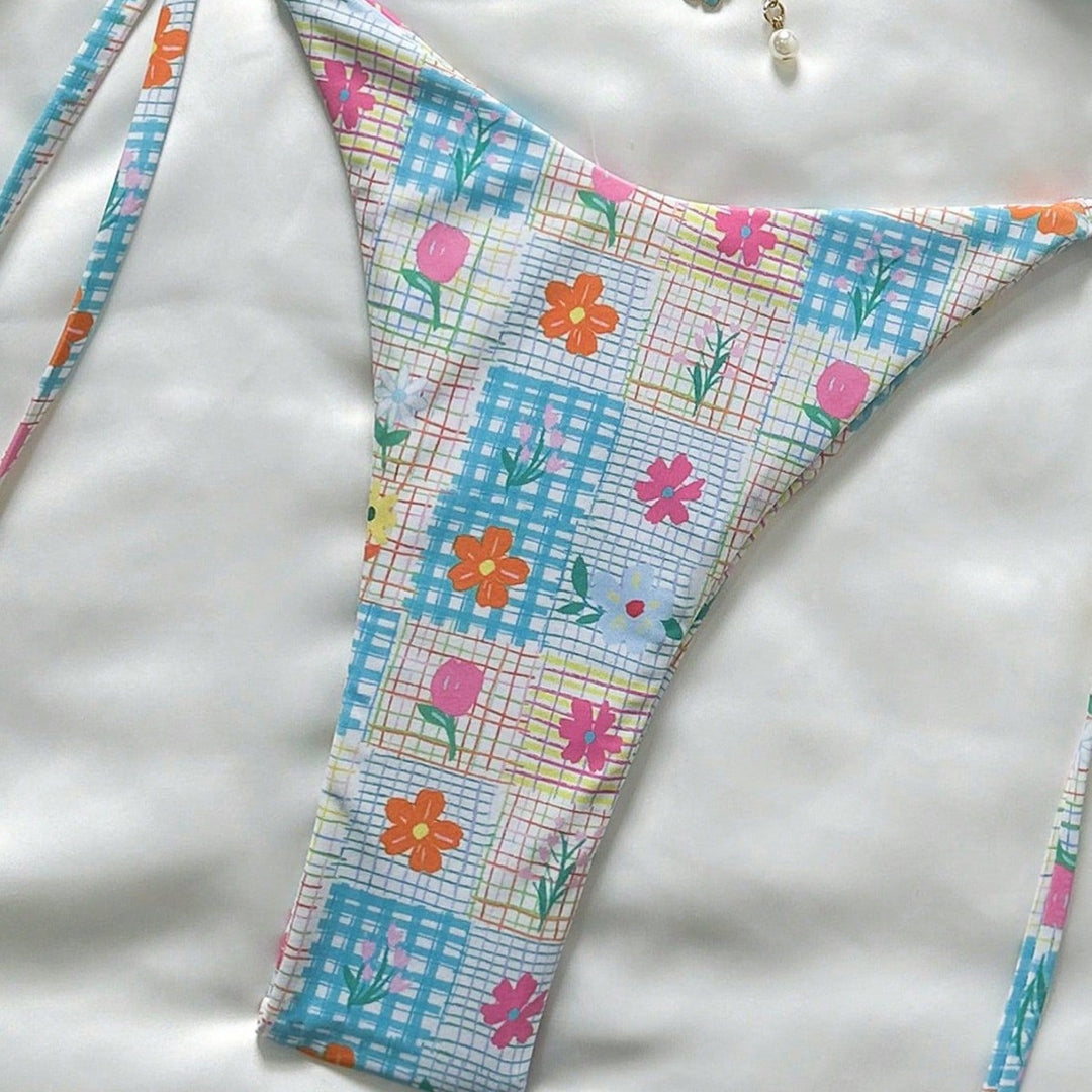 Damen Triangel-Bikini mit verspielten Blumendetails Echo Archiv