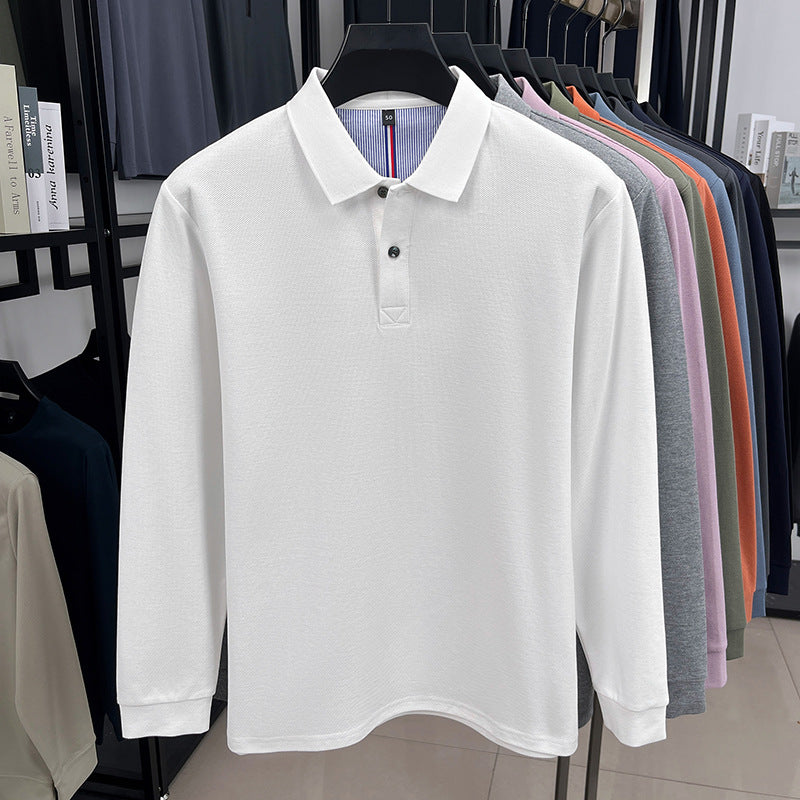 Herren Langärmliges Polohemd mit strukturiertem Design und atmungsaktiven Eigenschaften Echoarchiv