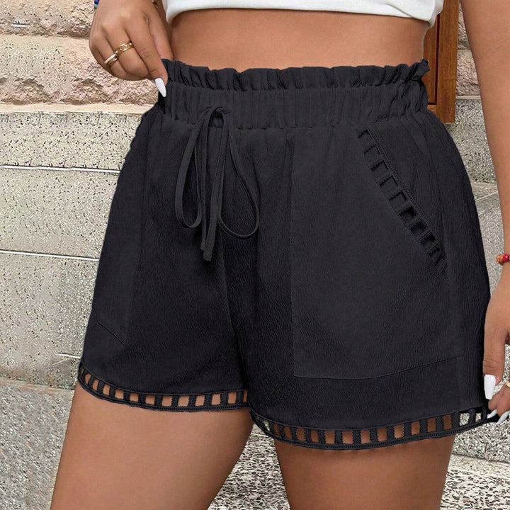 Damen Freizeit Shorts mit elastischem Bund und dekorativem Netzdetails Echo Archiv
