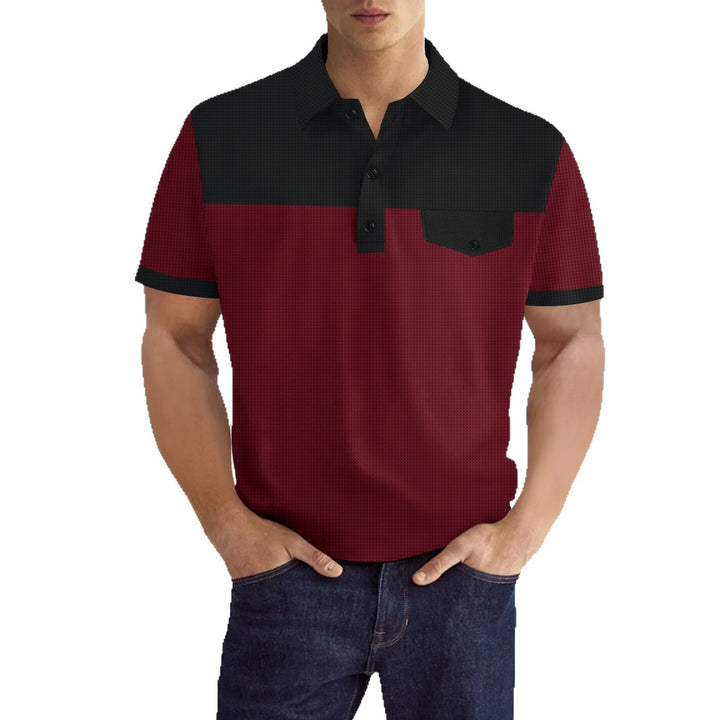 Herren Polohemd mit modernem Schnitt und gestreiftem Design Echoarchiv