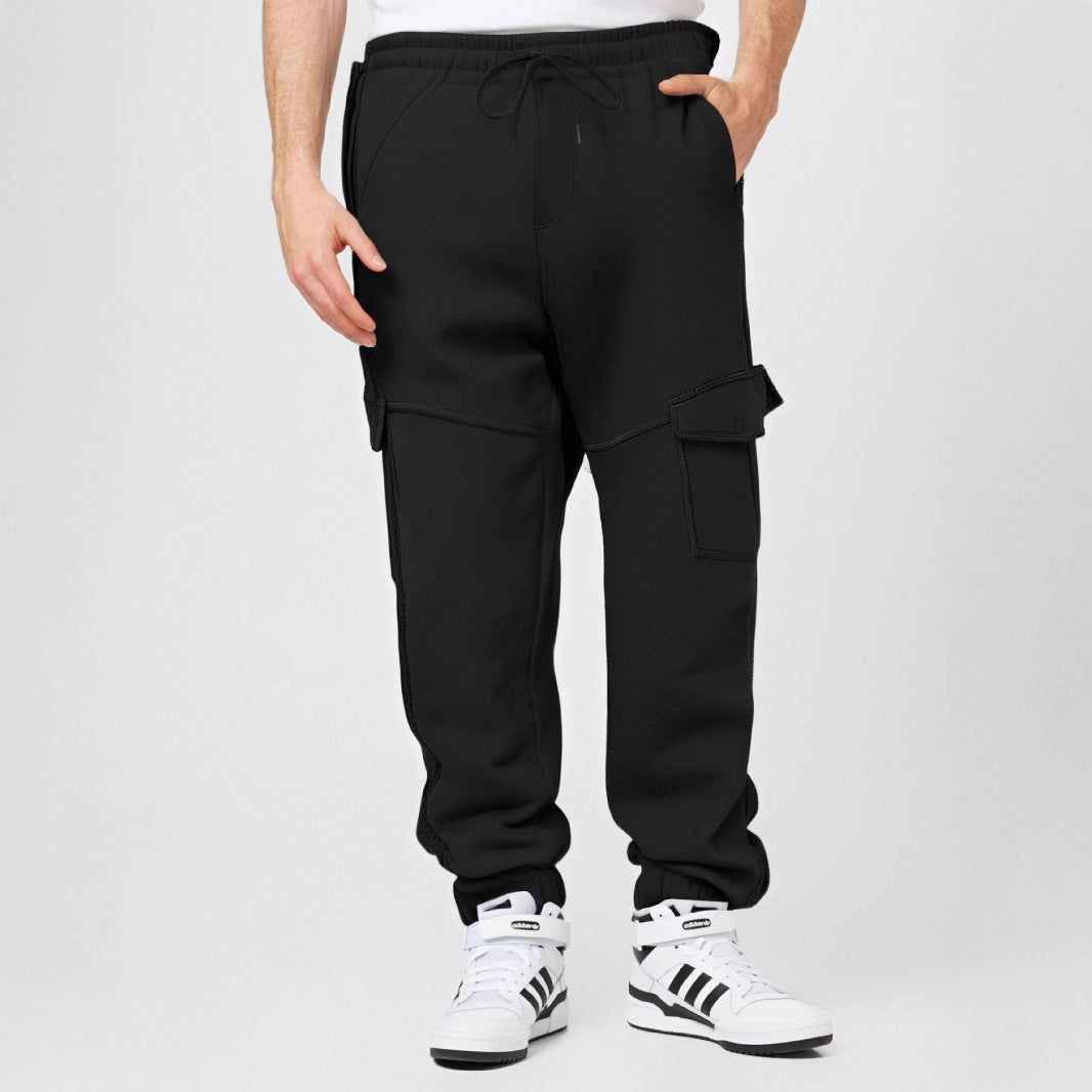 Herren Sportliche Cargo-Jogginghose mit Taschen und elastischem Bund Echoarchiv
