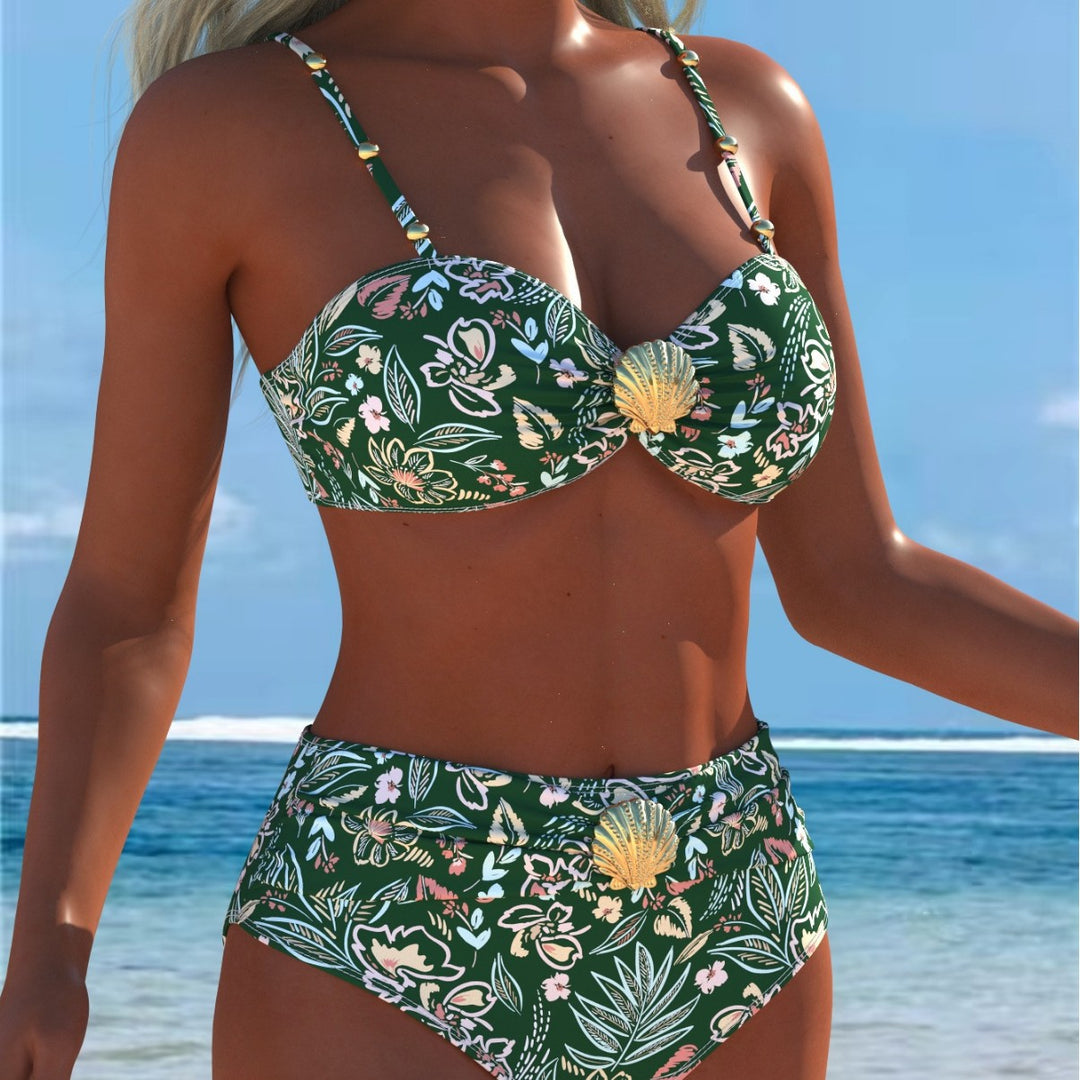 Damen Bikini-Set mit elegantem Balconette-Oberteil und hochgeschnittenen Badeshorts Echo Archiv