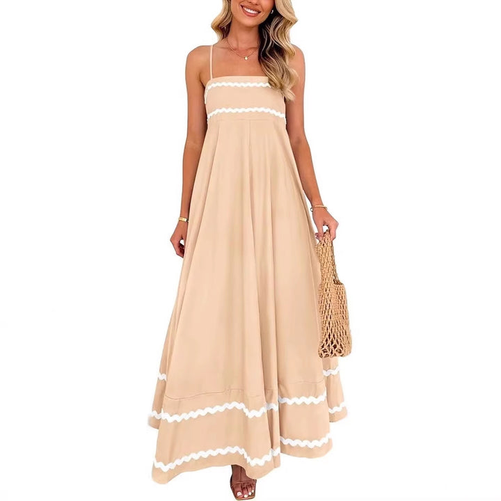 Damen Maxikleid mit eleganten Zierhörnchen und verstellbaren Trägern Echo Archiv