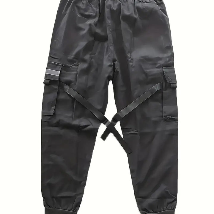 Herren Technische Cargo-Jogginghose mit Mehrfachtaschen, Gurtriemen & elastischem Bündchen Echo Archiv
