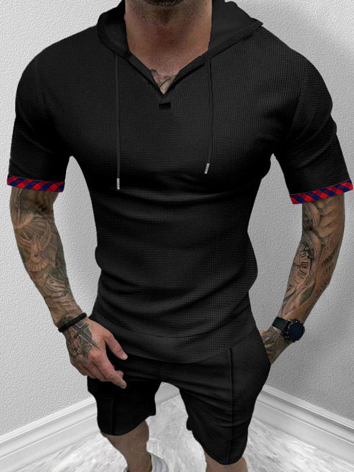 Herren Sportliches Kurzarm-Hoodie von Echoarchiv