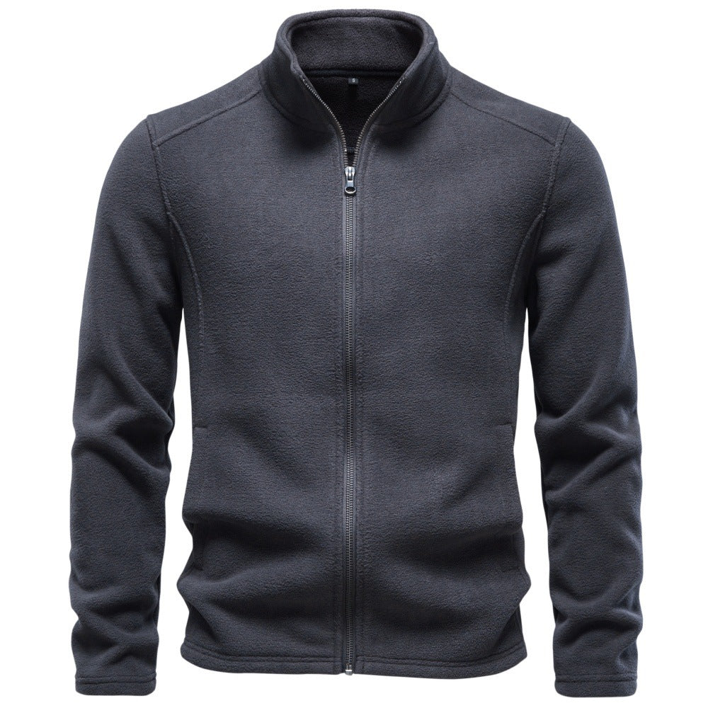 Herren Fleecejacke mit Stehkragen und durchgehendem Reißverschluss Echoarchiv
