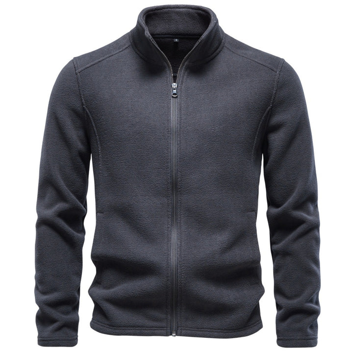 Herren Fleecejacke mit Stehkragen und durchgehendem Reißverschluss Echoarchiv