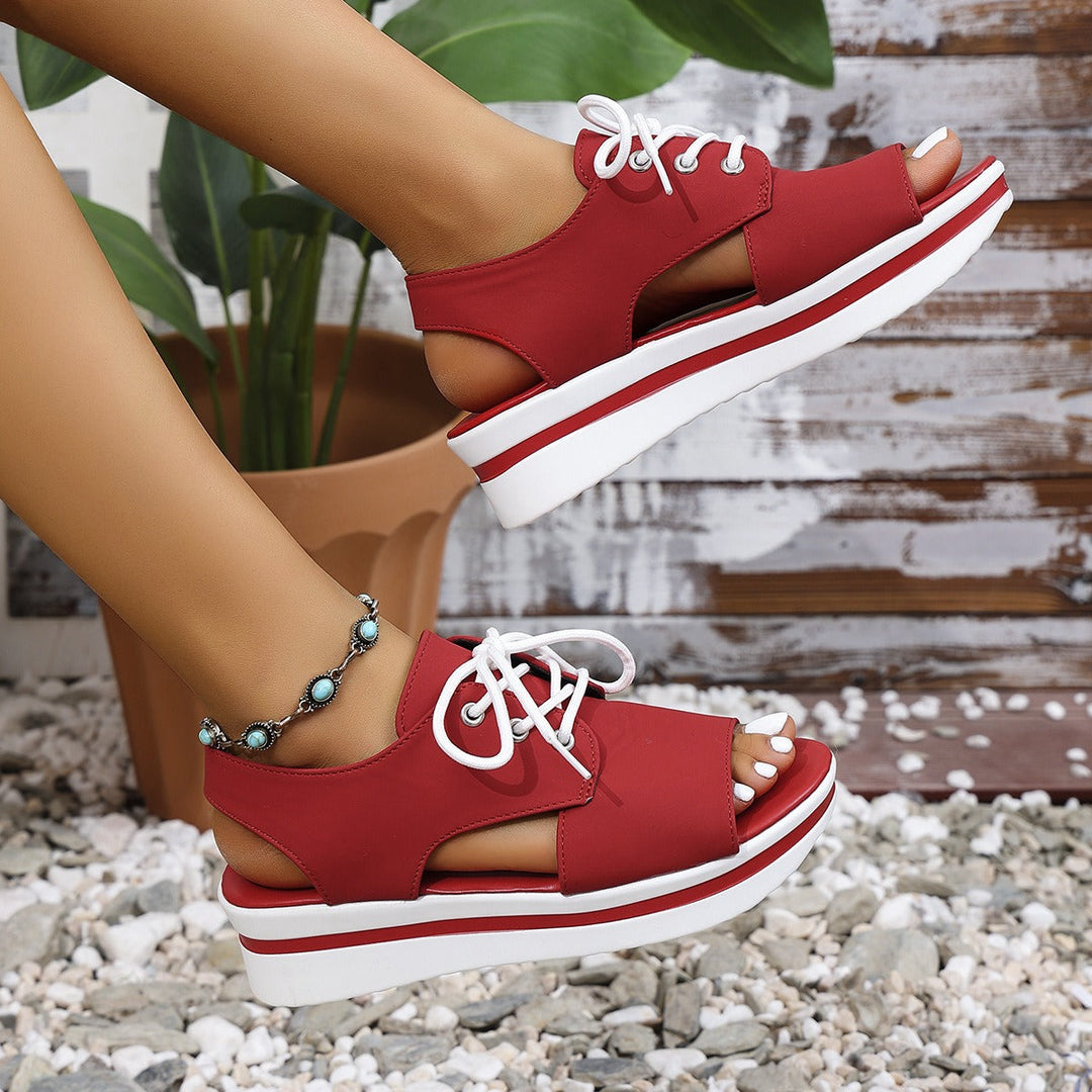 Damen Sportliche Sneaker-Sandalen mit offenem Zehenbereich und modischem Obermaterial Echo Archiv