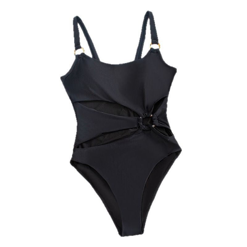 Damen Einteiliger Badeanzug mit innovativem Cut-Out und modischem Ringdetail Echo Archiv