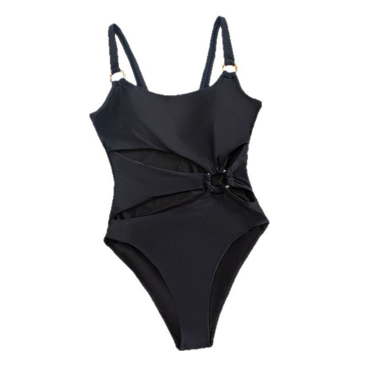 Damen Einteiliger Badeanzug mit innovativem Cut-Out und modischem Ringdetail Echo Archiv