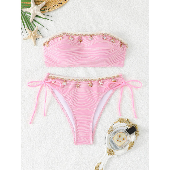 Damen Bandeau-Bikini mit eleganten Muschelverzierungen und verspieltem Design Echo Archiv