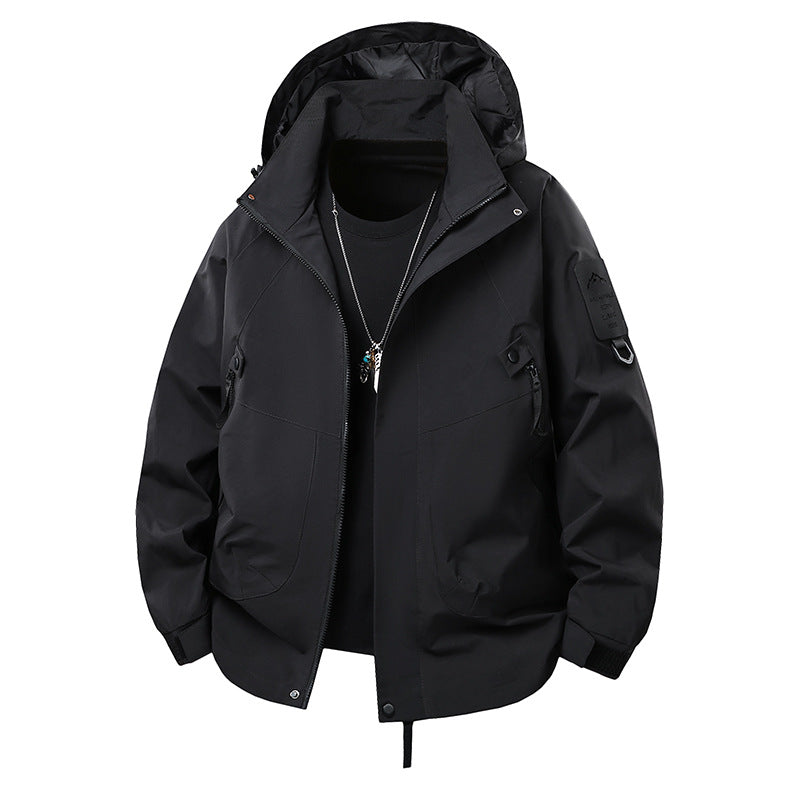 Herren Technische Kapuzen-Softshelljacke mit wasserabweisender Membran, Reißverschluss‑Taschen und verstellbarem Bund Echo Archiv