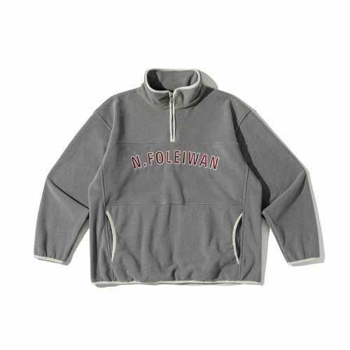 Unisex Oversize-Fleecepullover mit Halbzip, Stehkragen und Eingrifftaschen Echo Archiv