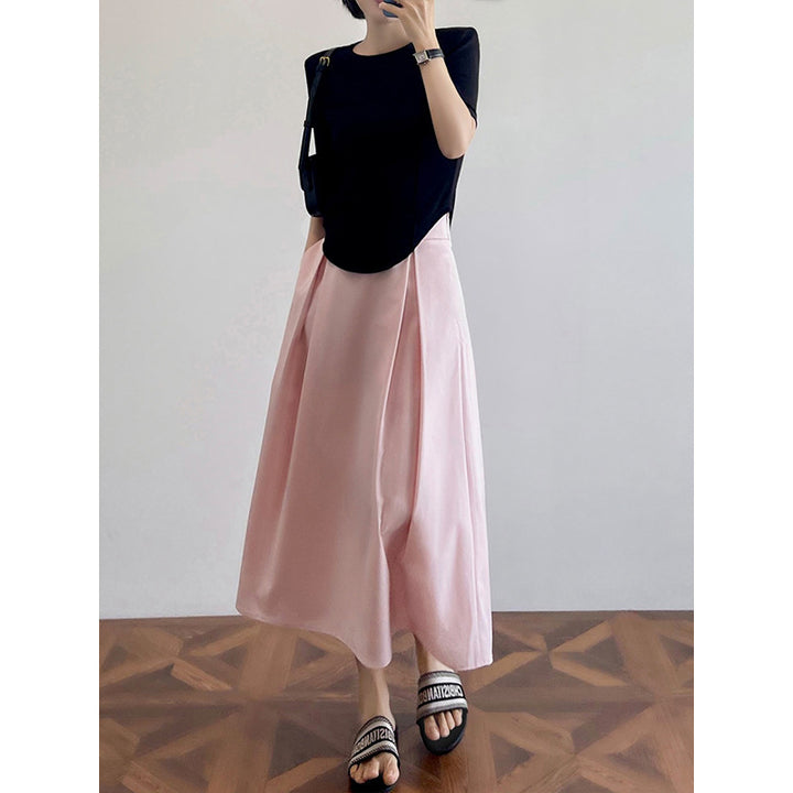 Damen Elegante und lässige Midi-Bluse mit Knopfdetail Echoarchiv