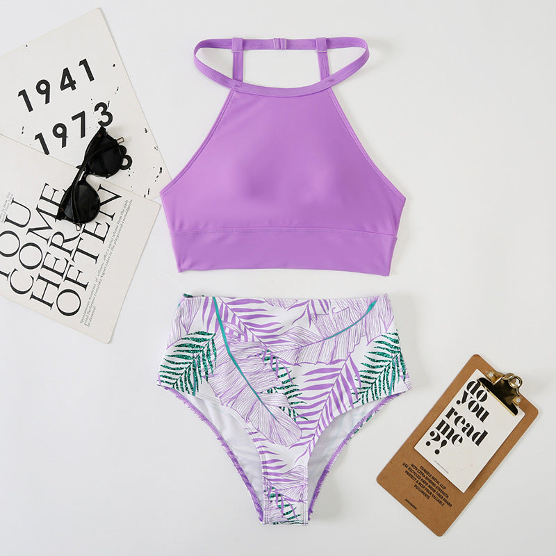 Damen Bikini-Set mit hoch geschnittenem Höschen und sportlichem Oberteil Echo Archiv