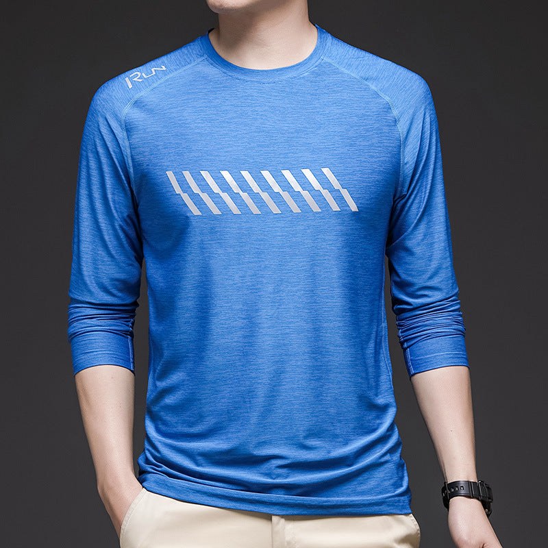 Herren sportliches Langarm-Funktionsshirt mit atmungsaktiven Einsätzen Echoarchiv
