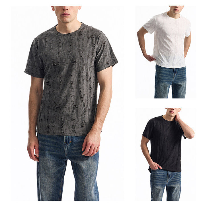 Herren T-Shirt mit modischem Strukturdesign und lässigem Vintage-Look Echoarchiv