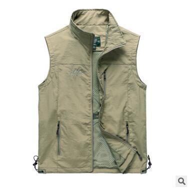 Herren Utility-Outdoorweste mit atmungsaktivem Meshfutter, Reißverschluss‑Taschen und verstellbarem Saum Echoarchiv