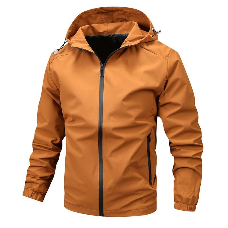 Herren wasserabweisende Übergangsjacke mit verstellbarer Kapuze Echoarchiv