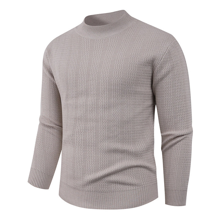 Herren Strukturpullover mit hochgeschlossenem Kragen und modischem Design Echoarchiv