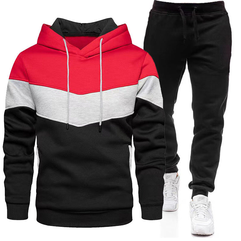 Herren sportliches Kapuzenpullover- und Jogginghosen-Set Echoarchiv