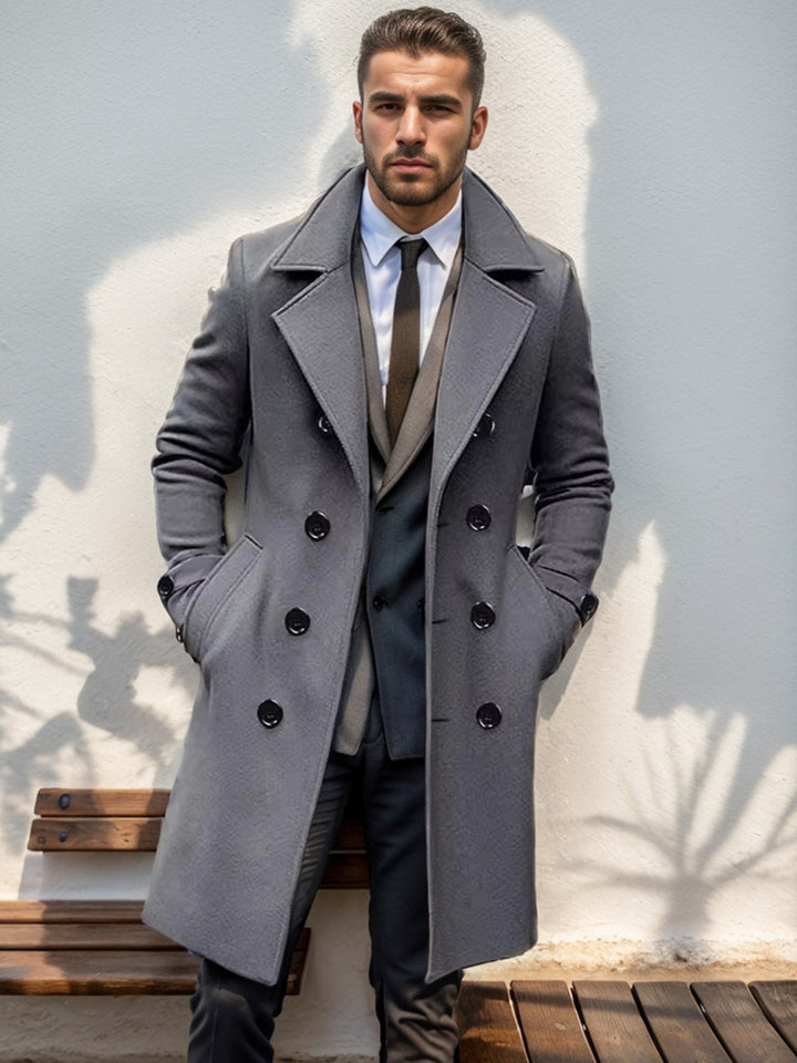 Herren eleganter Woll-Mantel Echoarchiv