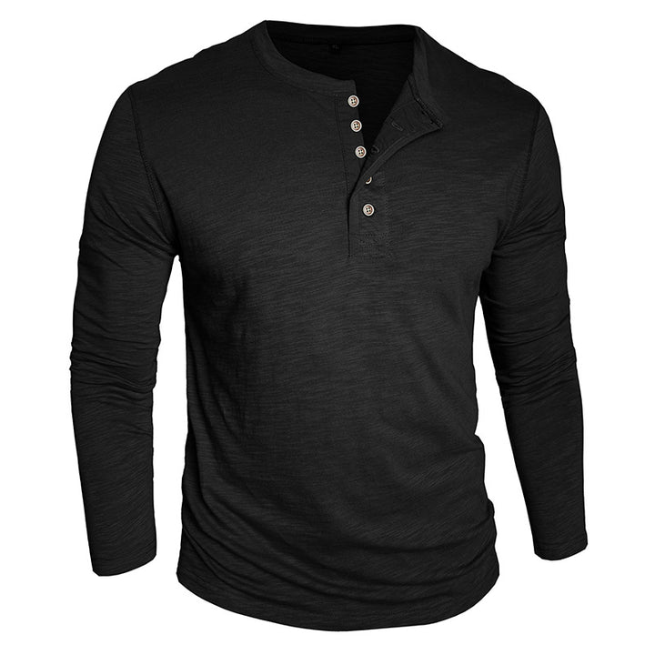 Herren Langarmshirt mit Knopfverschluss Echoarchiv