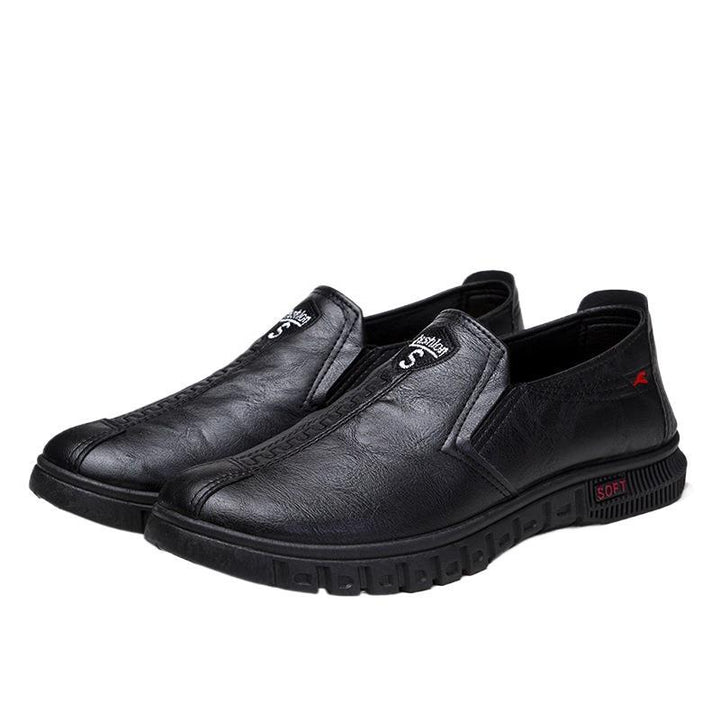 Herren Bequeme Slip-On Lederschuhe Echoarchiv