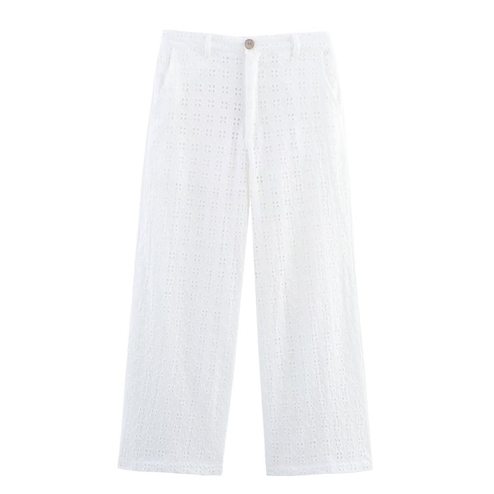 Damen luftiges Set mit broderie anglaise und weit geschnittenem Oberteil Echo Archiv