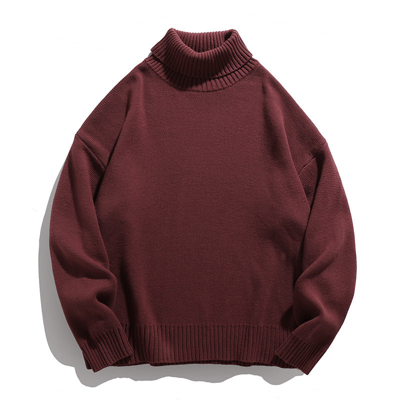 Unisex Lässiger Rollkragenpullover aus Feinstrick mit geripptem Kragen Echo Archiv