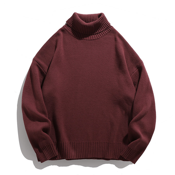 Unisex Lässiger Rollkragenpullover aus Feinstrick mit geripptem Kragen Echo Archiv