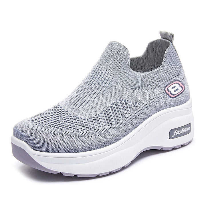 Damen nan atmungsaktive Strick-Sneaker mit Plateau-Sohle und elastischer Sockenkonstruktion Echo Archiv
