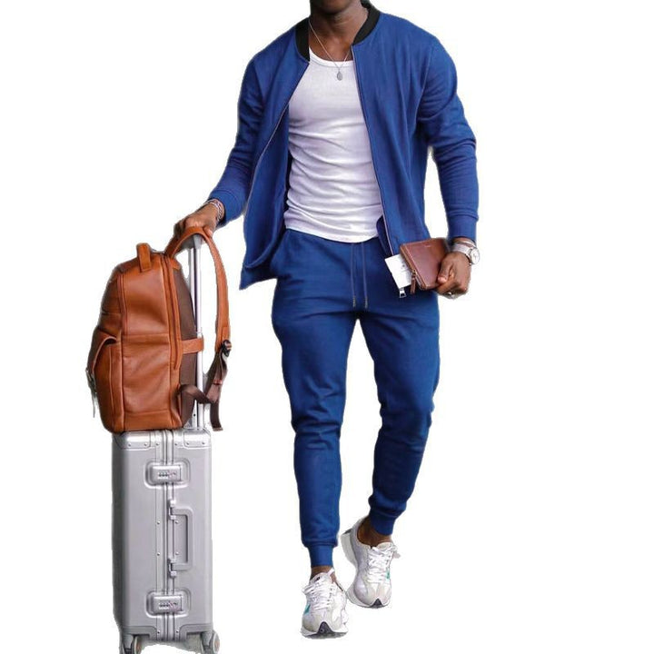 Herren nan sportives Freizeitset mit Bomberjacke und tapered Jogginghose aus Baumwollmix Echo Archiv