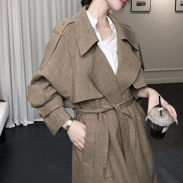 Damen Elegante und lässige Übergangsjacke mit kontrastierenden Ärmeln Echoarchiv