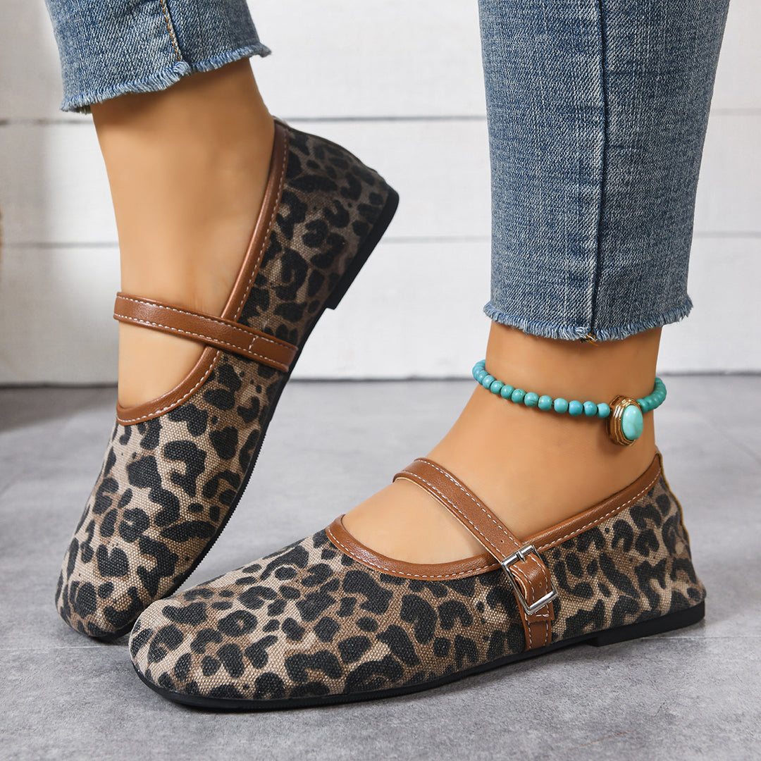 Damen flache Mary-Jane Ballerinas mit verstellbarem Riemchen und gepolsterter Komfortinnensohle – Lioré